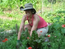 Amy in the garden